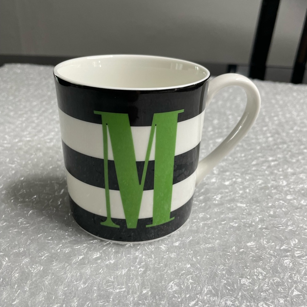 Kate Spade Lenox WHAT'S IN A NAME Letter M Monogram  Mug